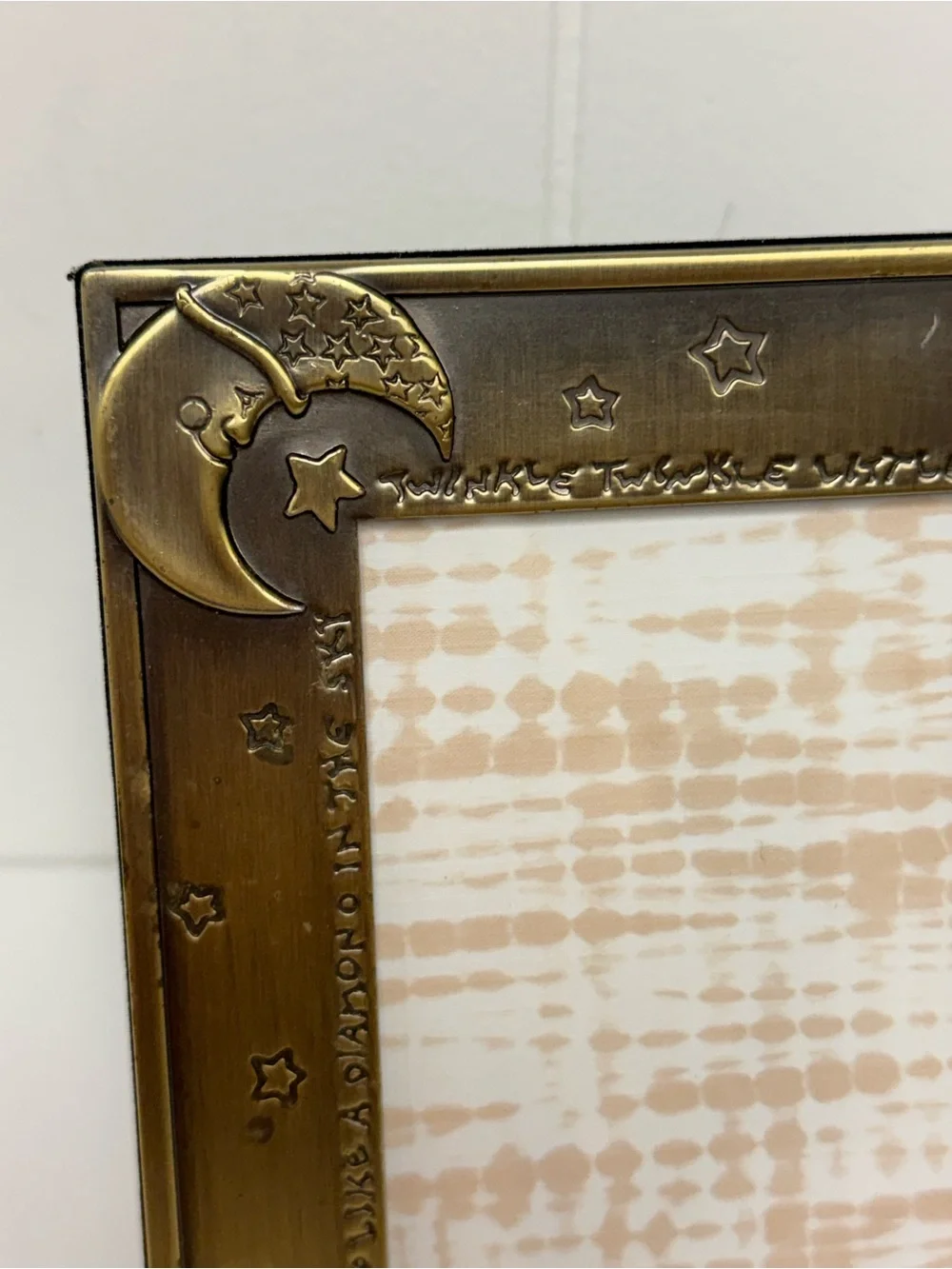 Vintage Metal Bronze Star & Moon Photo Frame Twinkle Twinkle Little Star (4.5x3)